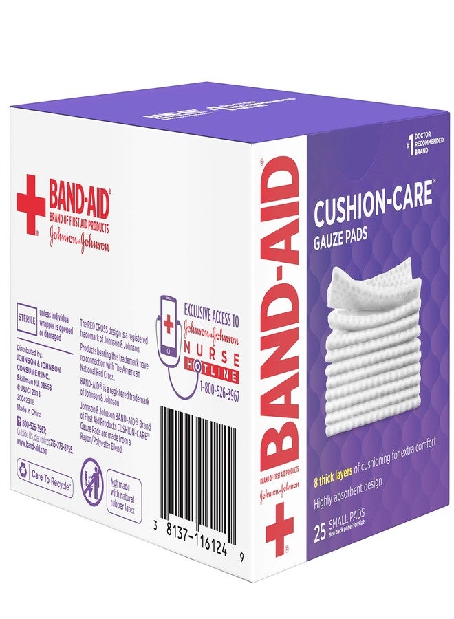 Johnson & Johnson BAND-AID® Brand CUSHION-CARE™ Gauze Pads 2in x 2in, 25 count - Image 3